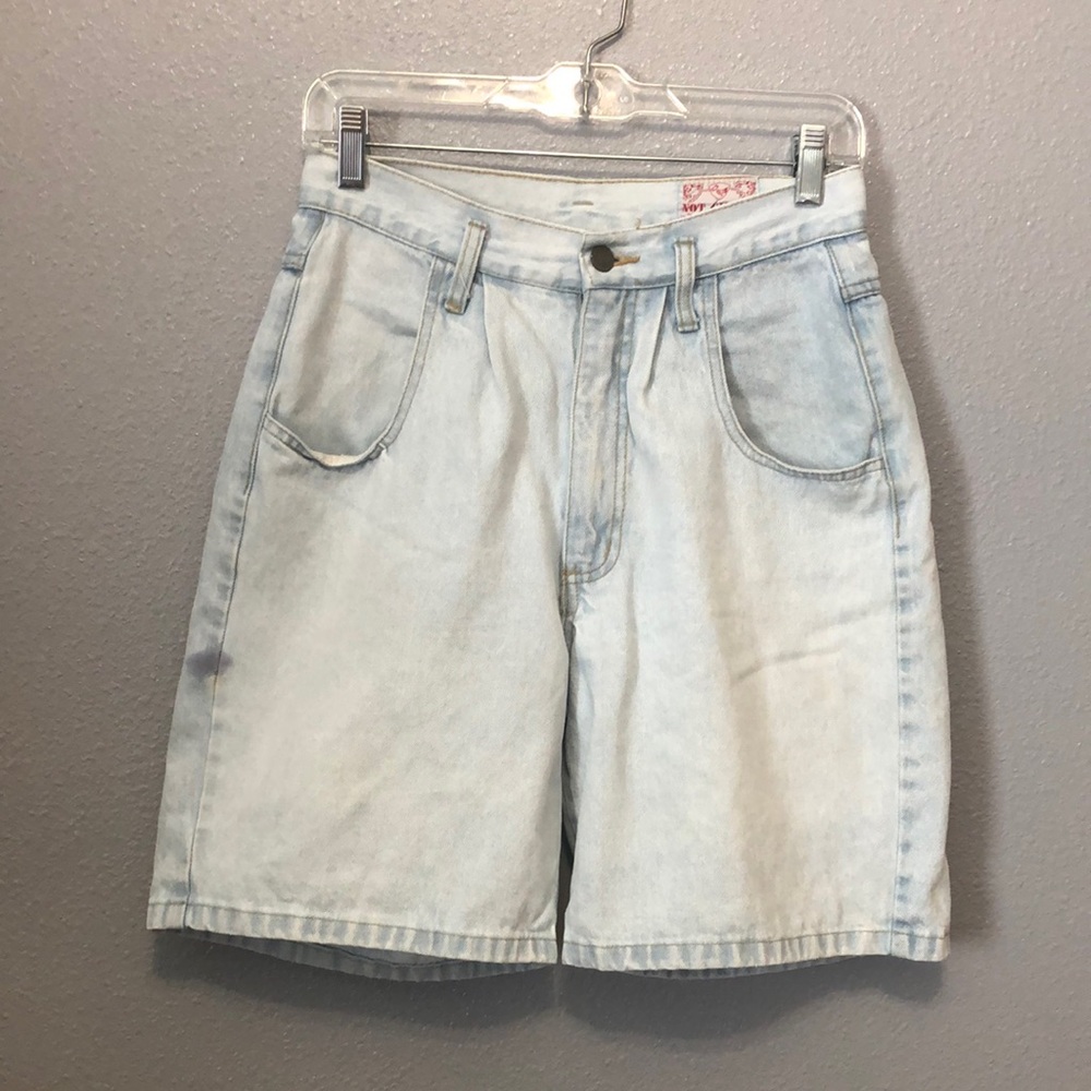 Vintage Not Guilty jean shorts Women's M Medium stonewashed distressed denim y2k